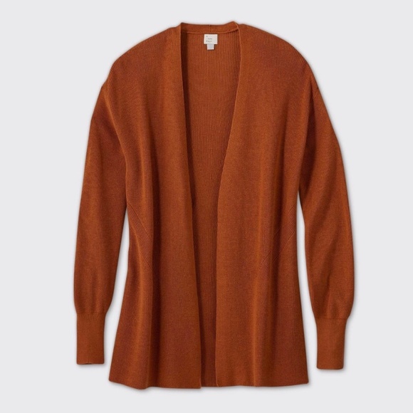 A New Day Sweaters - A New Day Open Front Cardigan Rust Size XS NWT